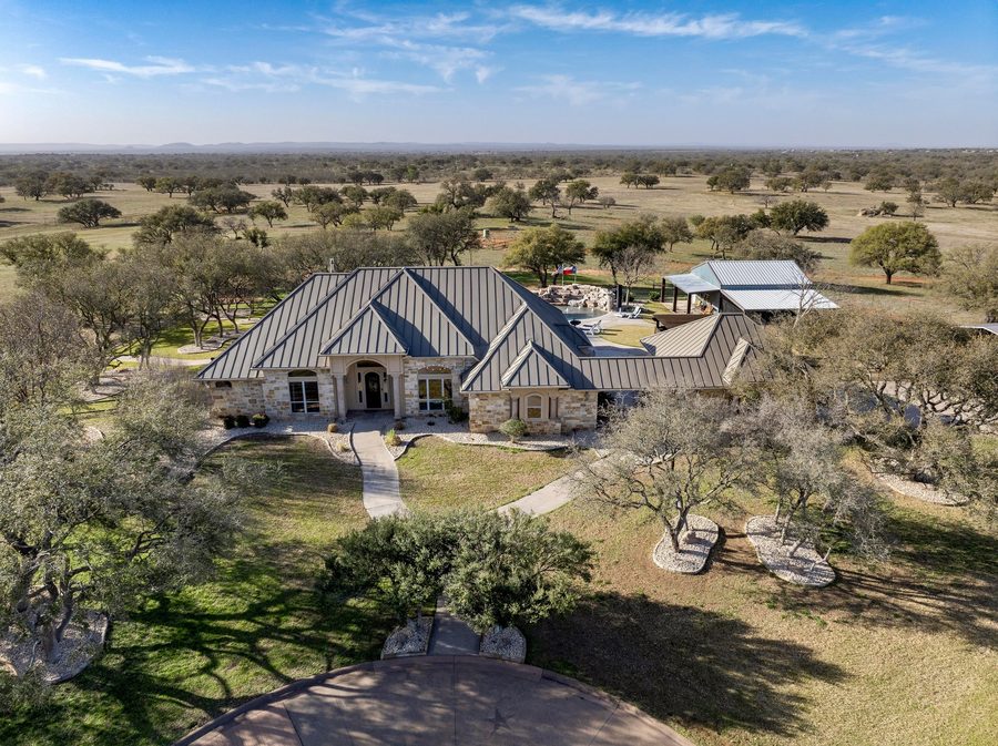 Aerial view of BonneVista Ranch main house